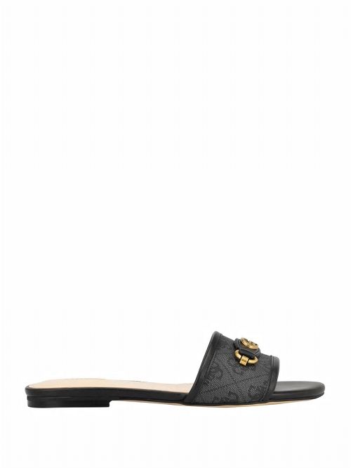 Guess Hammi Logo Slide Sandals Negrii | GUESS-SN29678