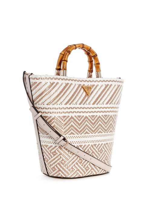 Guess Happyland Straw Tote Maro | GUESS-SN28959