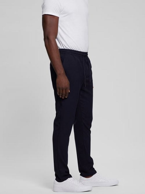 Guess Harper Woven Tapered Pant Albastri | GUESS-SN31390