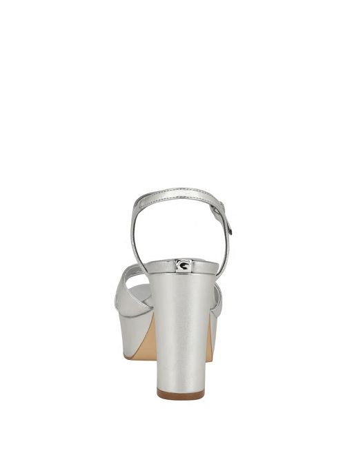 Guess Haylo Crisscross Platform Block Heels Argintii | GUESS-SN29641