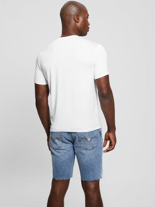 Guess Heavy Jersey V-Neck Tee Albi | GUESS-SN30656