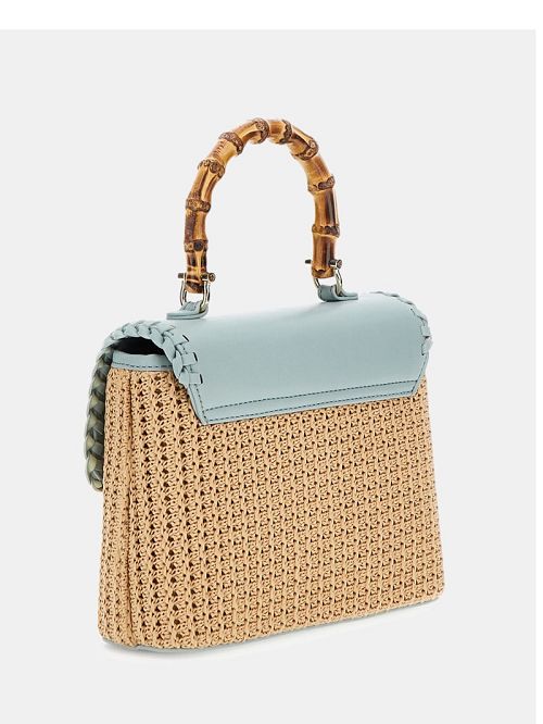 Guess Heloisa Straw Crossbody Albastri | GUESS-SN28821