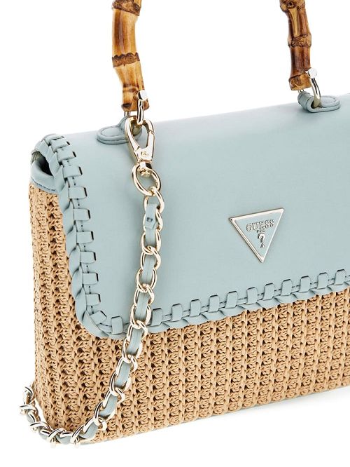 Guess Heloisa Straw Crossbody Albastri | GUESS-SN28821