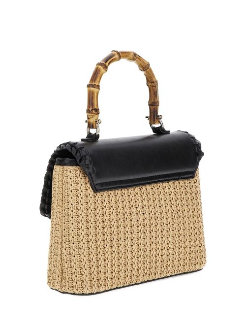 Guess Heloisa Straw Crossbody Negrii | GUESS-SN28817