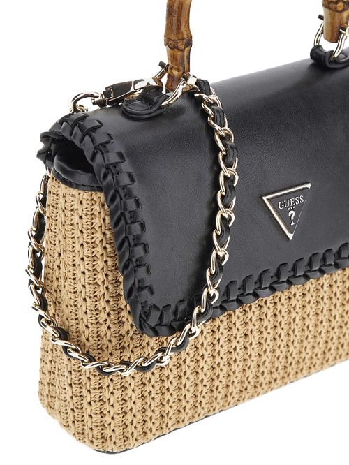 Guess Heloisa Straw Crossbody Negrii | GUESS-SN28817