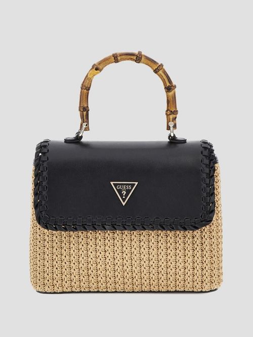Guess Heloisa Straw Crossbody Negrii | GUESS-SN28817