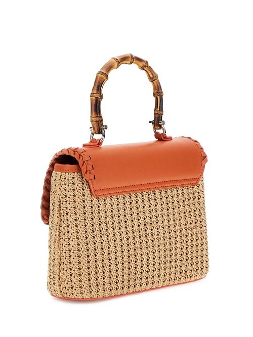Guess Heloisa Straw Crossbody Portocalii | GUESS-SN28801