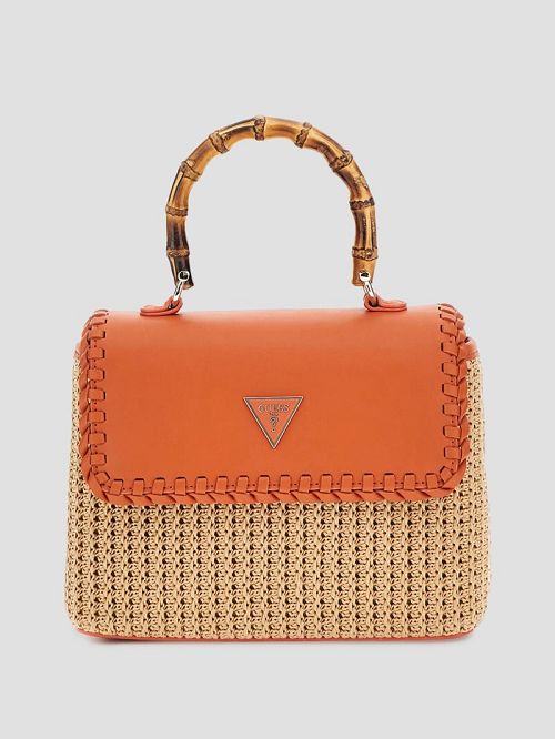 Guess Heloisa Straw Crossbody Portocalii | GUESS-SN28801