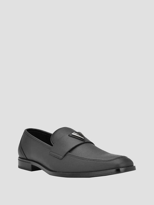 Guess Hemmer Triangle Logo Loafers Negrii | GUESS-SN31905