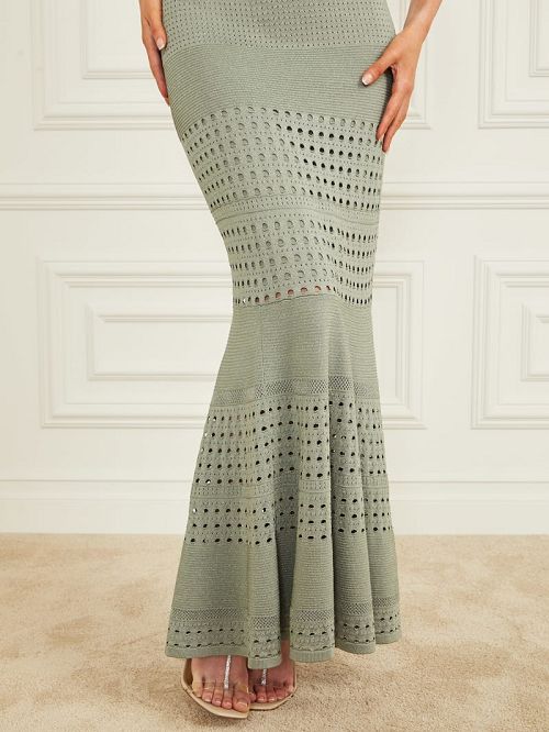 Guess Henley Maxi Skirt Verzi | GUESS-SN28165