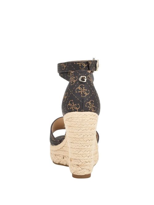 Guess Hidy Logo Espadrille Wedges Maro | GUESS-SN29595