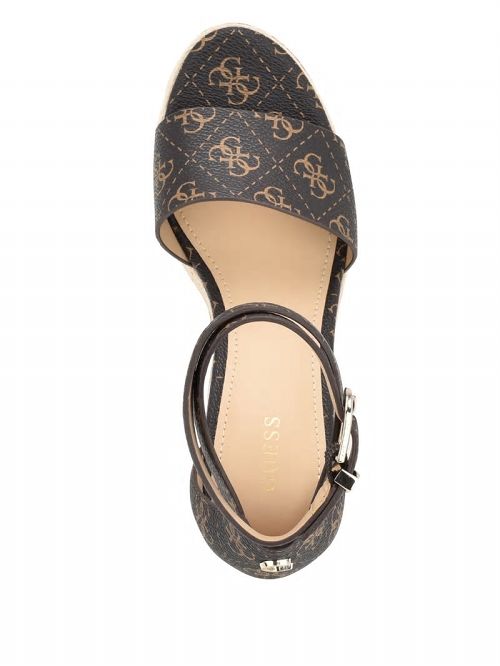 Guess Hidy Logo Espadrille Wedges Maro | GUESS-SN29752
