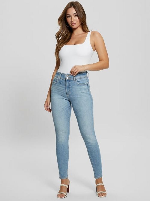 Guess High-Rise Shape Up Jeans Albastri | GUESS-SN26611