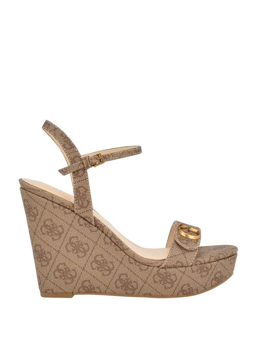 Guess Himifa Shimmer Metallic G Wedge Sandals Maro | GUESS-SN29692