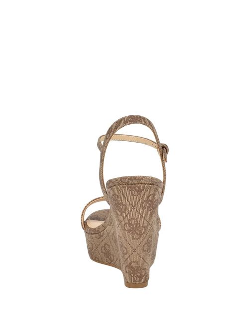Guess Himifa Shimmer Metallic G Wedge Sandals Maro | GUESS-SN29692