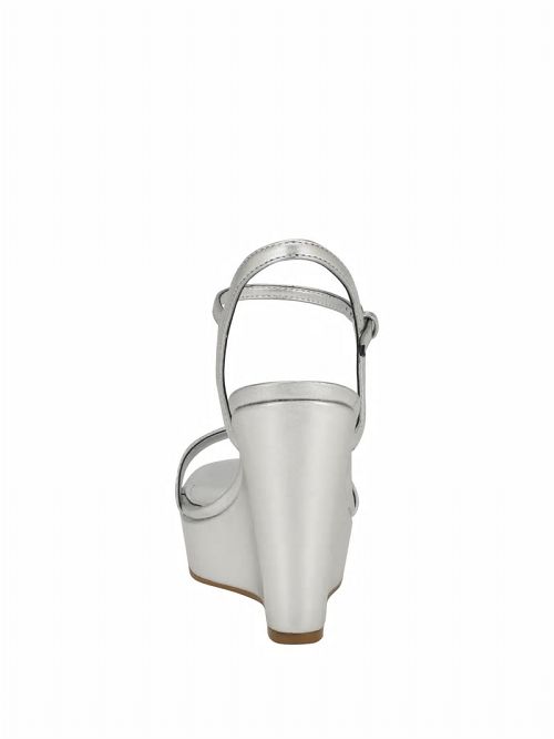 Guess Himifa Shimmer Metallic G Wedge Sandals Argintii | GUESS-SN29765