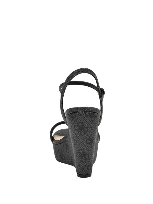 Guess Himifa Shimmer Metallic G Wedge Sandals Negrii | GUESS-SN29773