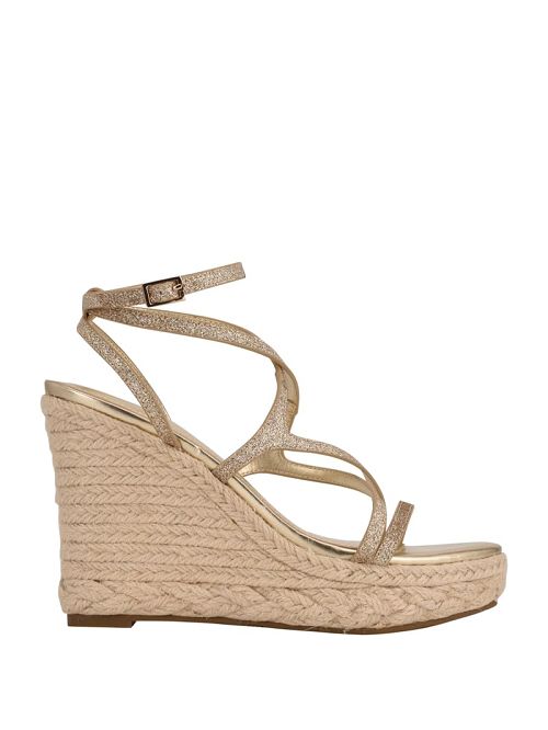 Guess Hirani Strappy Espadrille Wedges Aurii | GUESS-SN29635