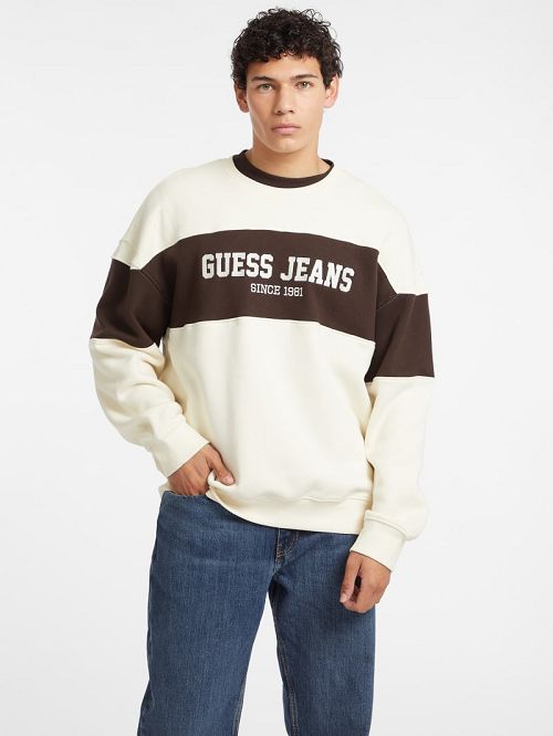 Guess Horizontal Stripe Crewneck Sweatshirt Albi | GUESS-SN30986