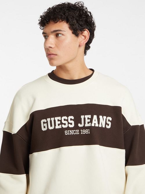 Guess Horizontal Stripe Crewneck Sweatshirt Albi | GUESS-SN30986