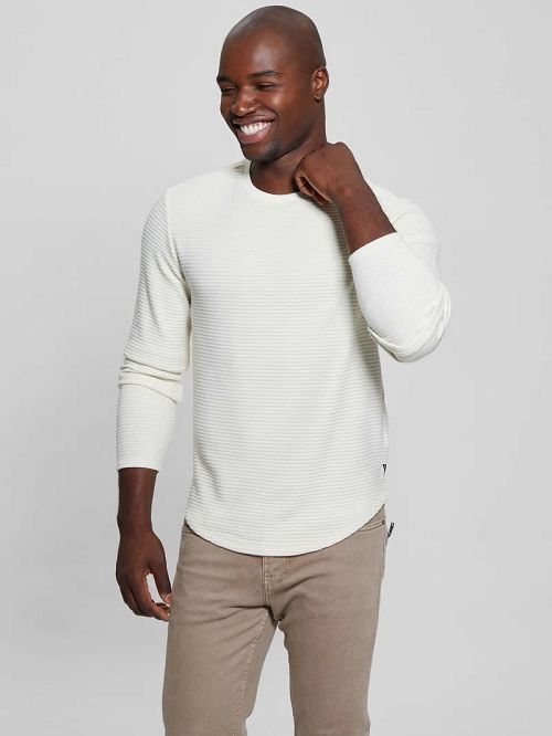 Guess Hudson Linear Texture Tee Albi | GUESS-SN30693