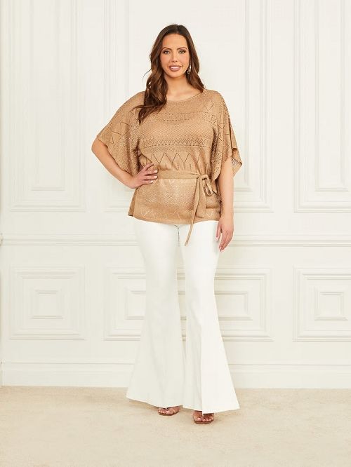 Guess Hydra Kimono Sweater Top Bej | GUESS-SN27531