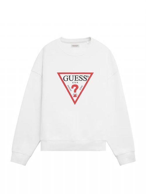 Guess Iconic Crewneck Sweatshirt Albi | GUESS-SN31534