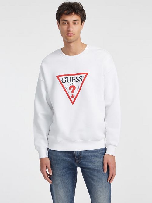 Guess Iconic Crewneck Sweatshirt Albi | GUESS-SN31534