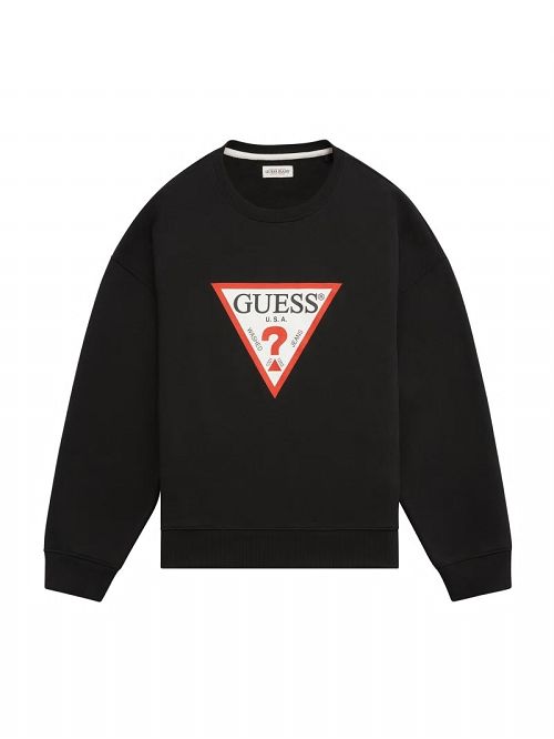 Guess Iconic Crewneck Sweatshirt Negrii | GUESS-SN31019