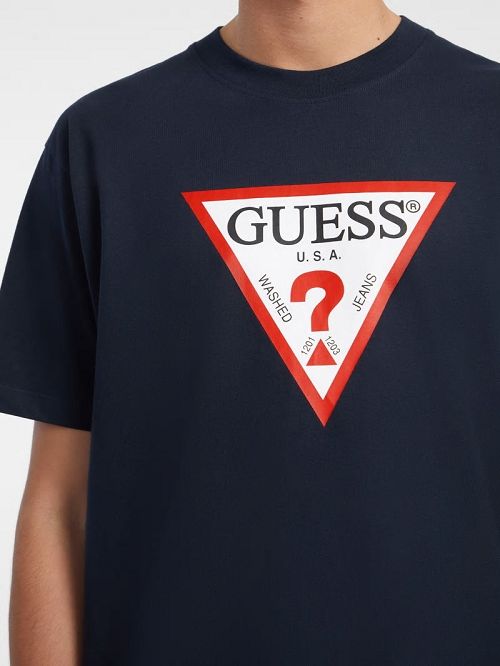 Guess Iconic Tee Albastri | GUESS-SN30607
