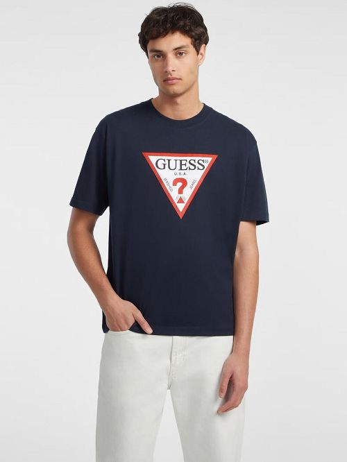 Guess Iconic Tee Albastri | GUESS-SN30607