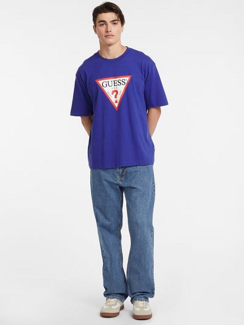 Guess Iconic Tee Albastri | GUESS-SN30658