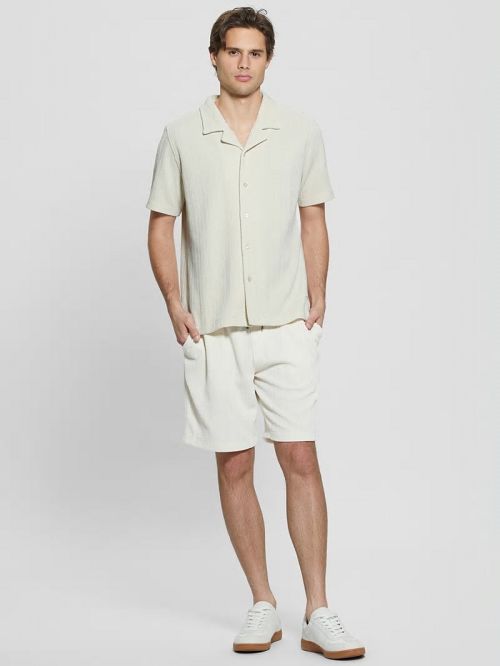 Guess Imperial Textured Knit Shirt Albi | GUESS-SN31196