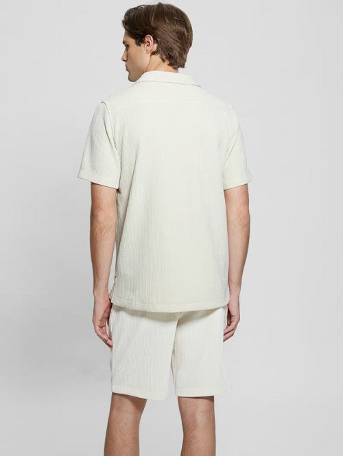Guess Imperial Textured Knit Shirt Albi | GUESS-SN31196