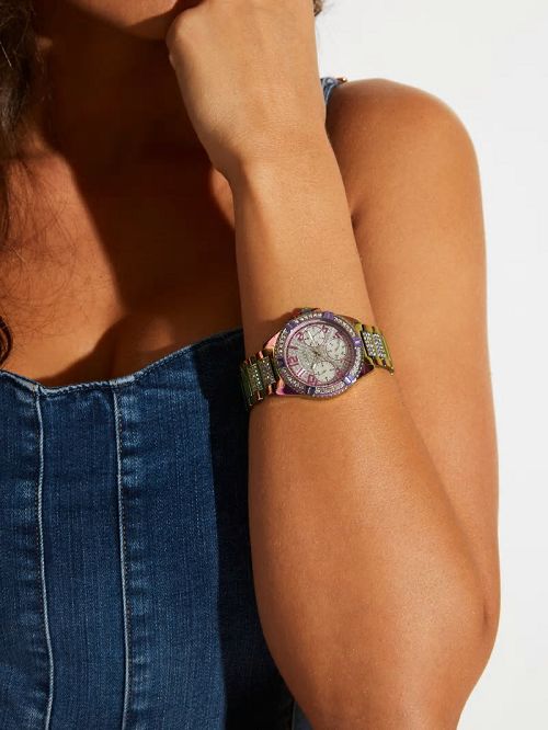 Guess Iridescent Crystal Multifunction Watch Maro | GUESS-SN30040