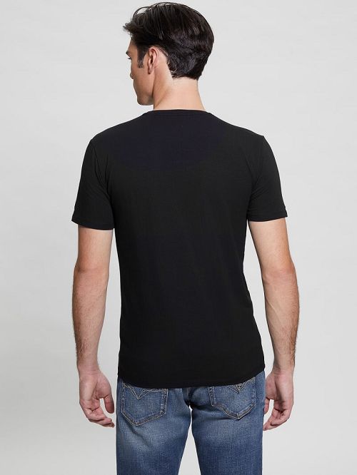 Guess Iridescent Logo Graphic Tee Negrii | GUESS-SN30538