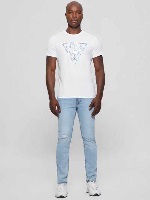 Guess Iridescent Signature Tee Albi | GUESS-SN30530