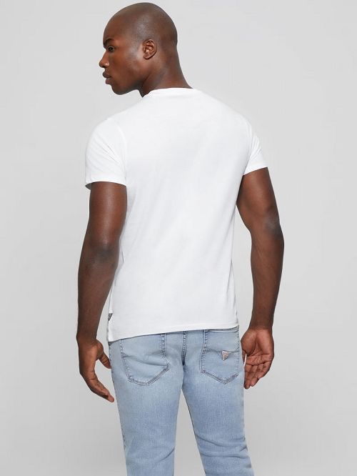 Guess Iridescent Signature Tee Albi | GUESS-SN30530
