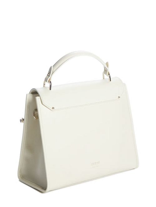 Guess Iris Leather Top Handle Bag Bej | GUESS-SN29284