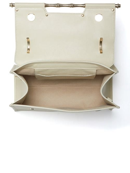Guess Iris Leather Top Handle Bag Bej | GUESS-SN29284