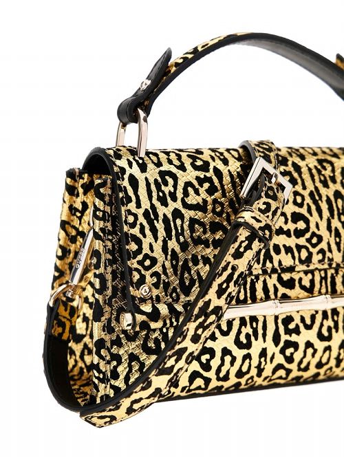 Guess Iris Leopard Mini Top Handle Bag Aurii | GUESS-SN29292