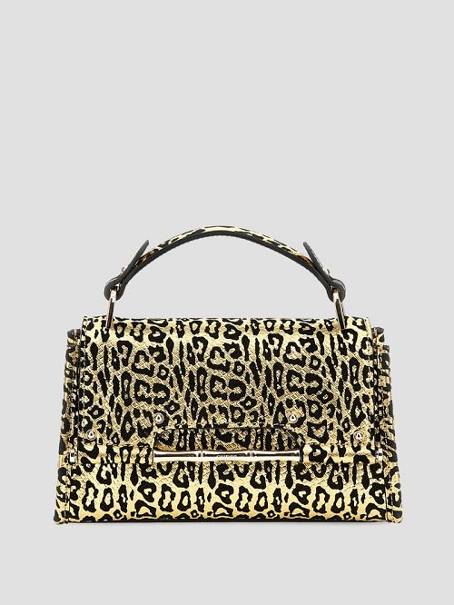 Guess Iris Leopard Mini Top Handle Bag Aurii | GUESS-SN29292