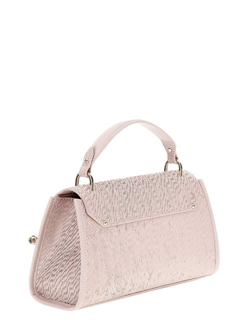Guess Iris Textured Leather Top Handle Bag Bej | GUESS-SN29298