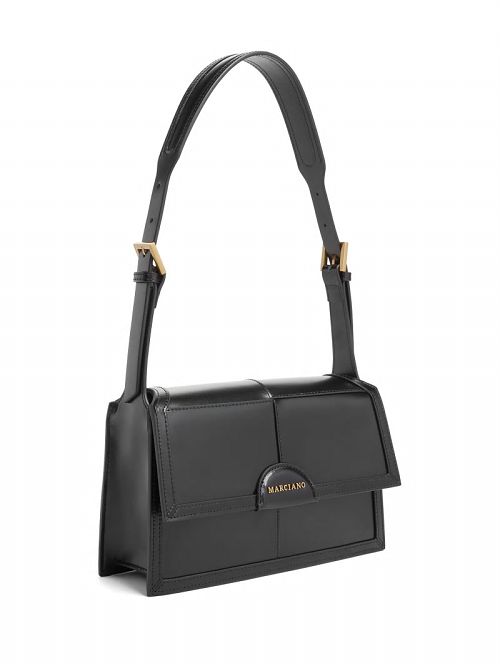 Guess Isa Convertible Leather Bag Negrii | GUESS-SN28936