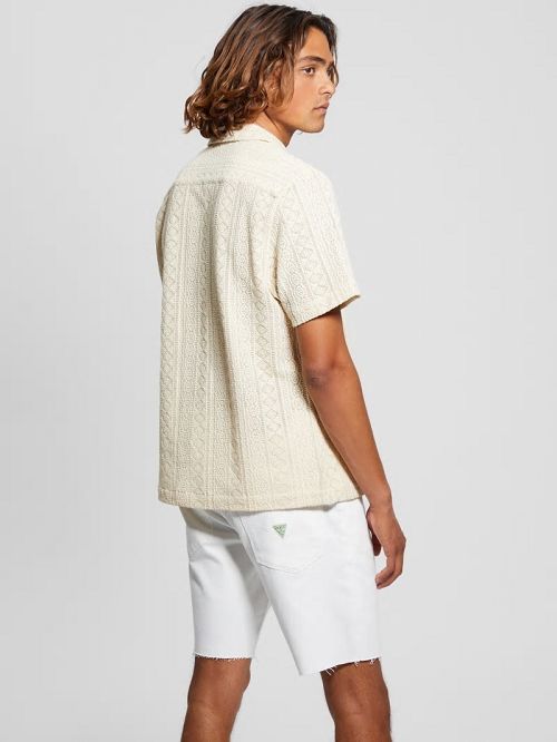 Guess Island Crochet Shirt Bej | GUESS-SN31313