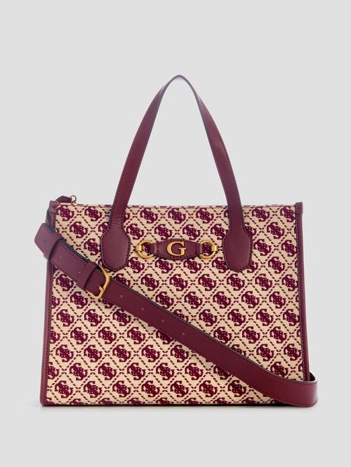 Guess Izzy Jacquard Logo Tote Roz | GUESS-SN29391