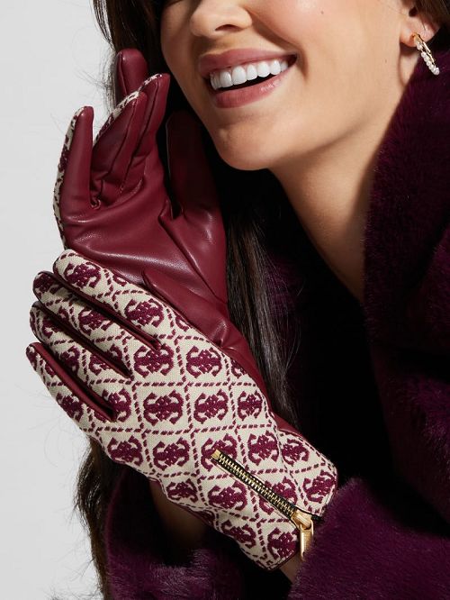 Guess Izzy Jacquard Quattro G Gloves Roz | GUESS-SN30162