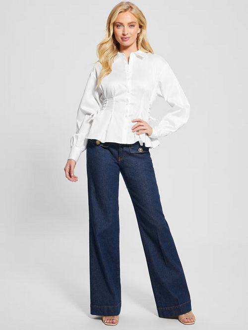 Guess Jackie Lace-Up Top Albi | GUESS-SN27499