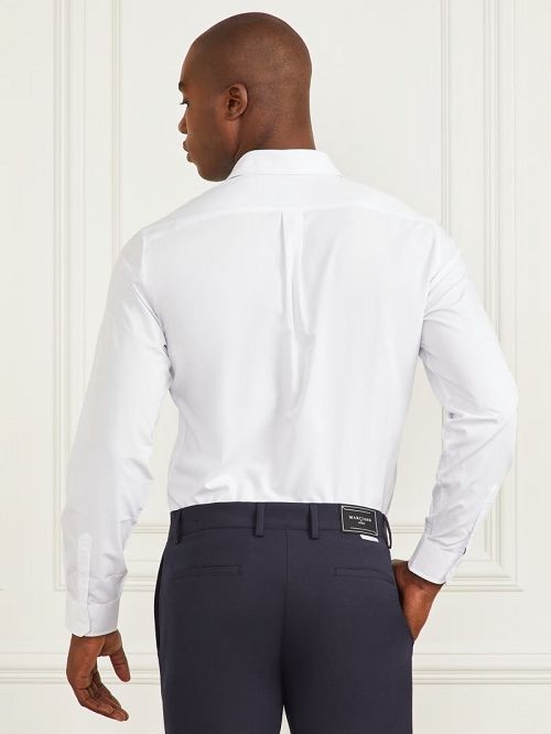 Guess Jacob Notched Cuff Shirt Albi | GUESS-SN31133