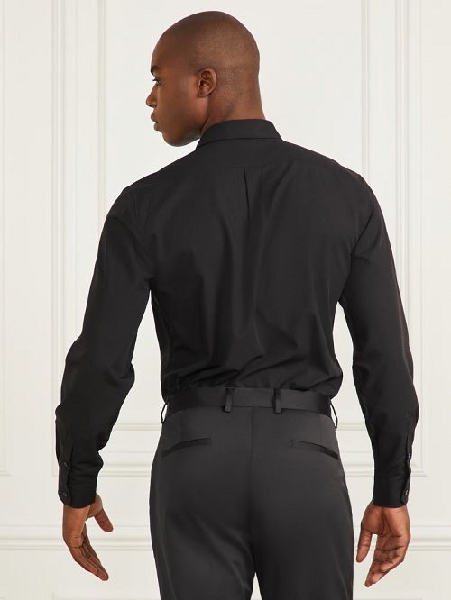 Guess Jacob Notched Cuff Shirt Negrii | GUESS-SN31130